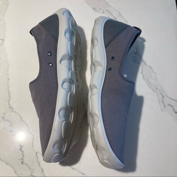 CROCS Sz 11  Busy Day Slip On Removable Insole Canvas Toe Cap Rubber Soles - Picture 4 of 12